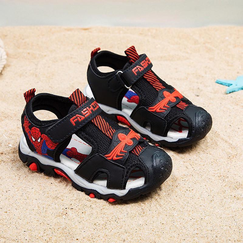 Dép Sandal Spiderman kiểu bít mũi cho bé từ 2.5 - 10 tuổi (518#)