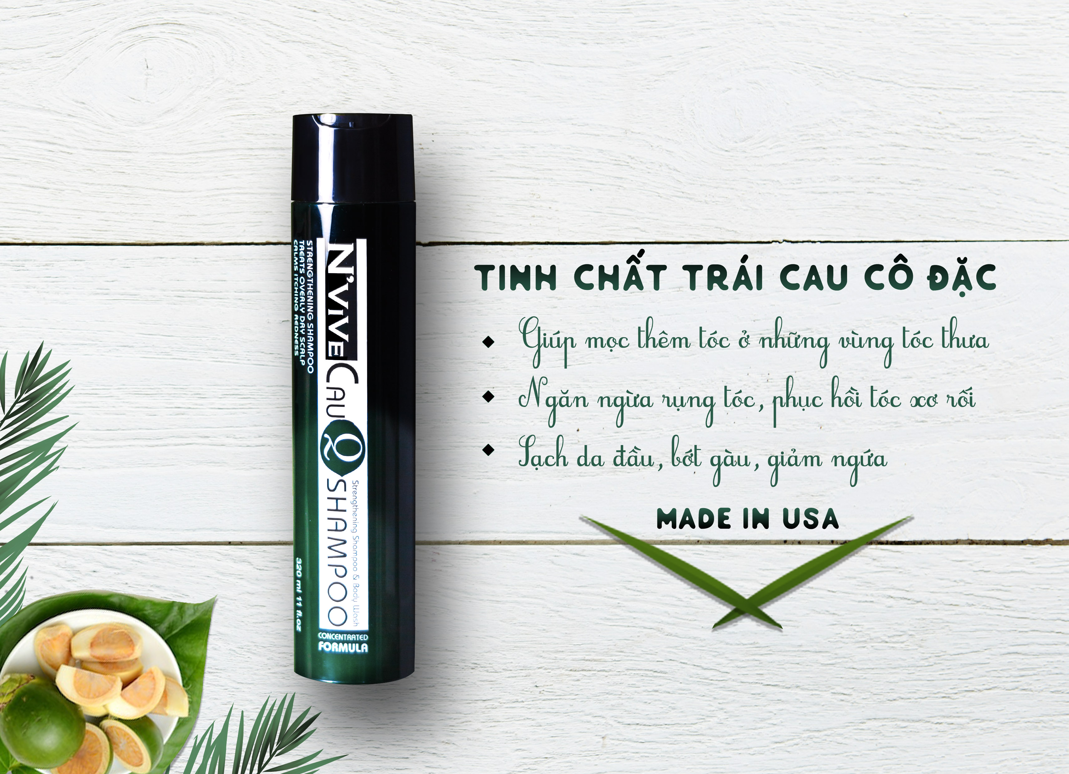 Dầu gội đầu tinh chất trái cau cô đặc (300ml)