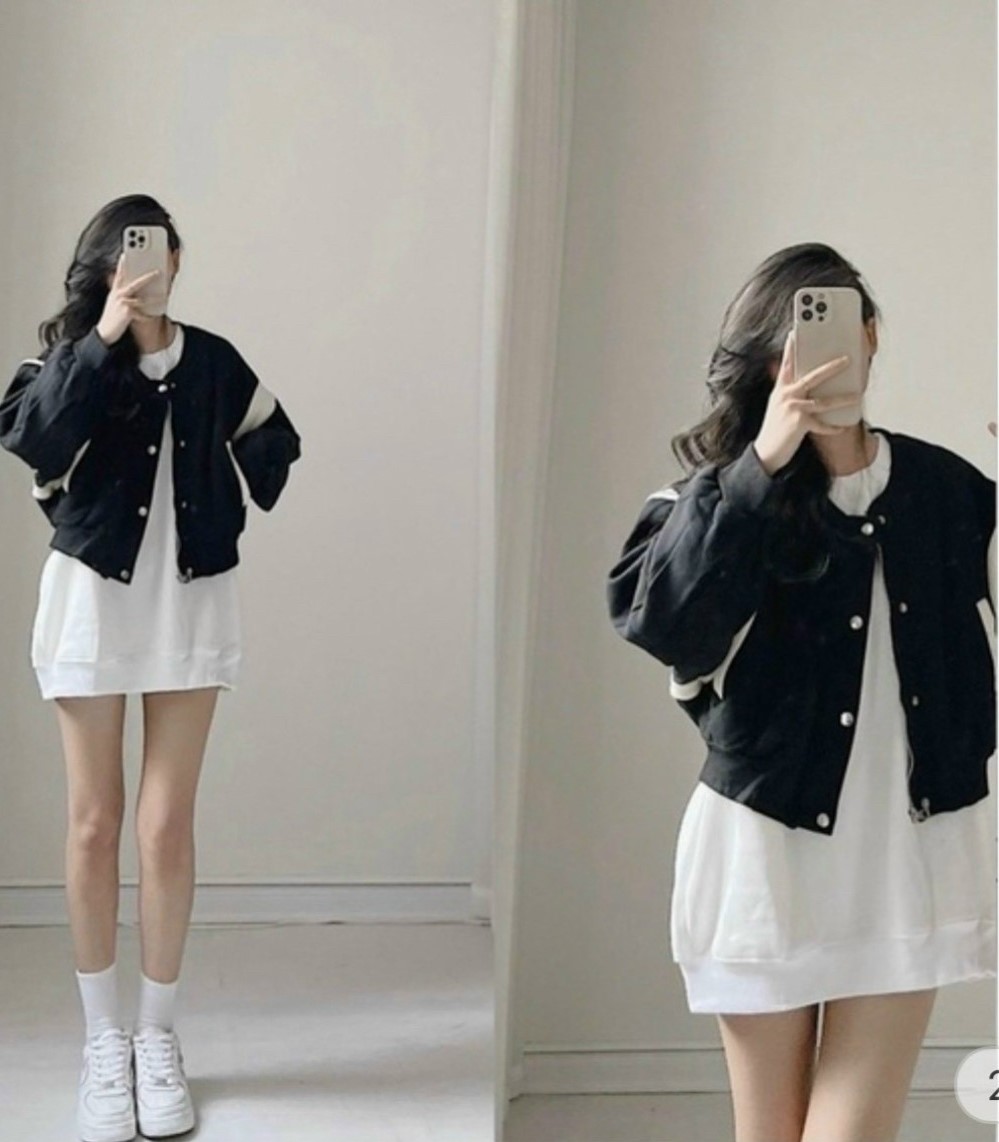 Áo khoác bomber bóng dáng chày lửng croptop kaki chất da lộn 2 lớp cao cấp phối tay unisex ulzzang nam nữ kiểu dáng LOGO thêu chữ nổi, Áo khoác nữ da lộn 2 lớp bomber croptop phom rộng cổ bẻ bấm cúc sexy Hàn Quốc