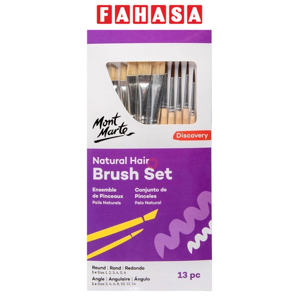 Bộ 13 Cọ Vẽ Natural Hair Brush - Mont Marte BMHS0059