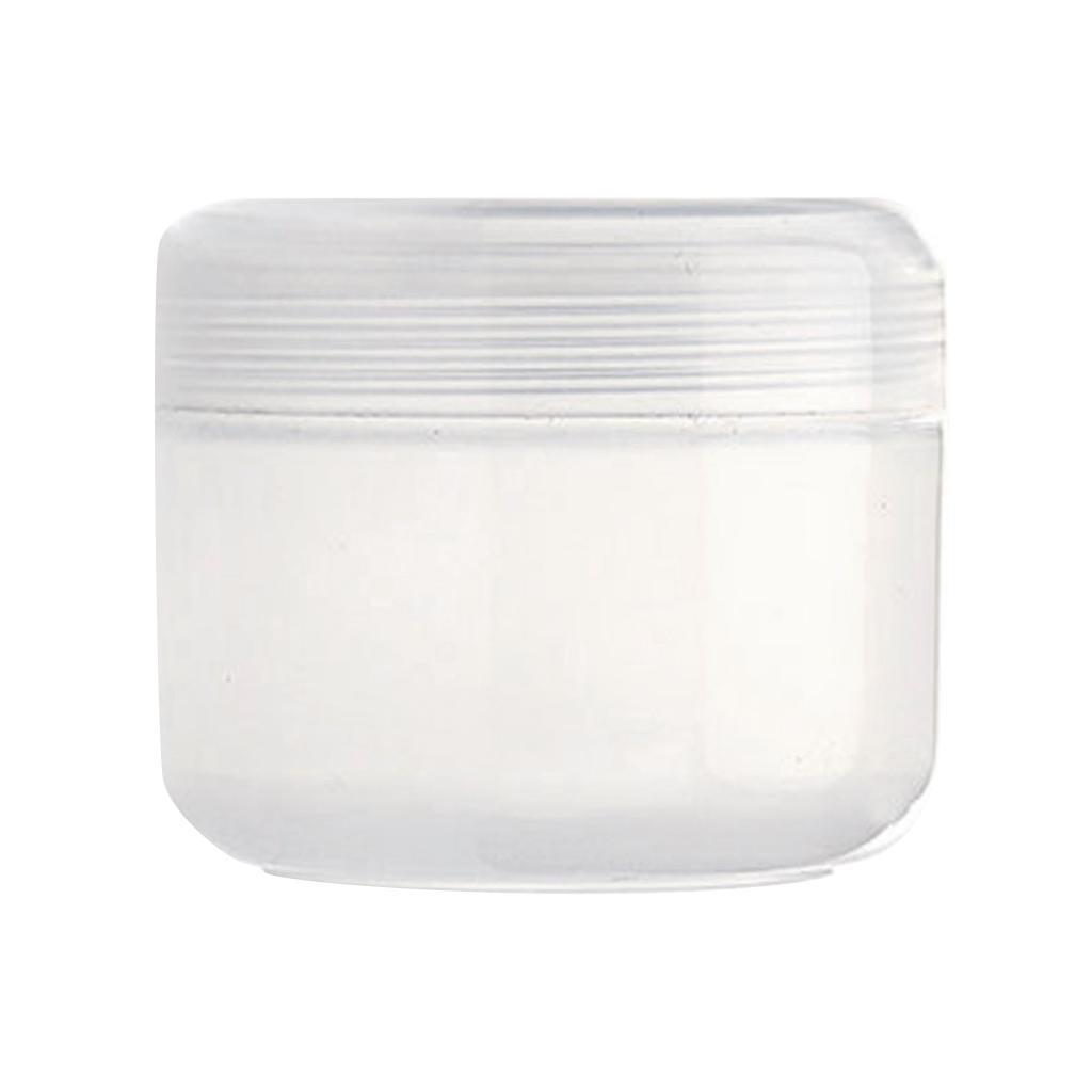 2X Refillable Plastic Empty Face Cream Cosmetic Container with Lid Clear-20g