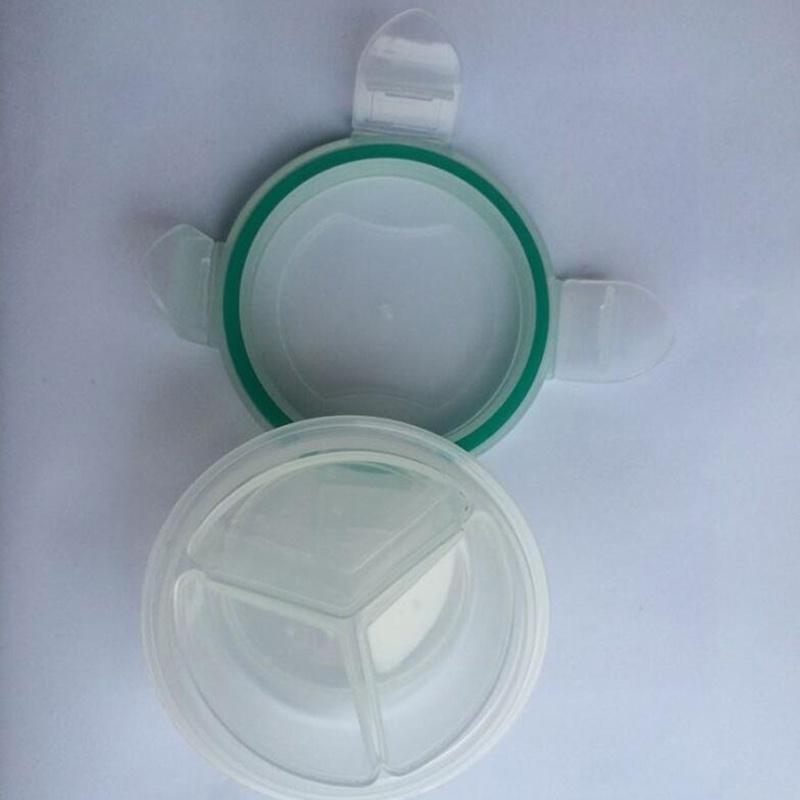 1 Hộp Nhựa Tròn Trong Suốt 3 Ngăn Đựng Trang Sức Tiện Lợi