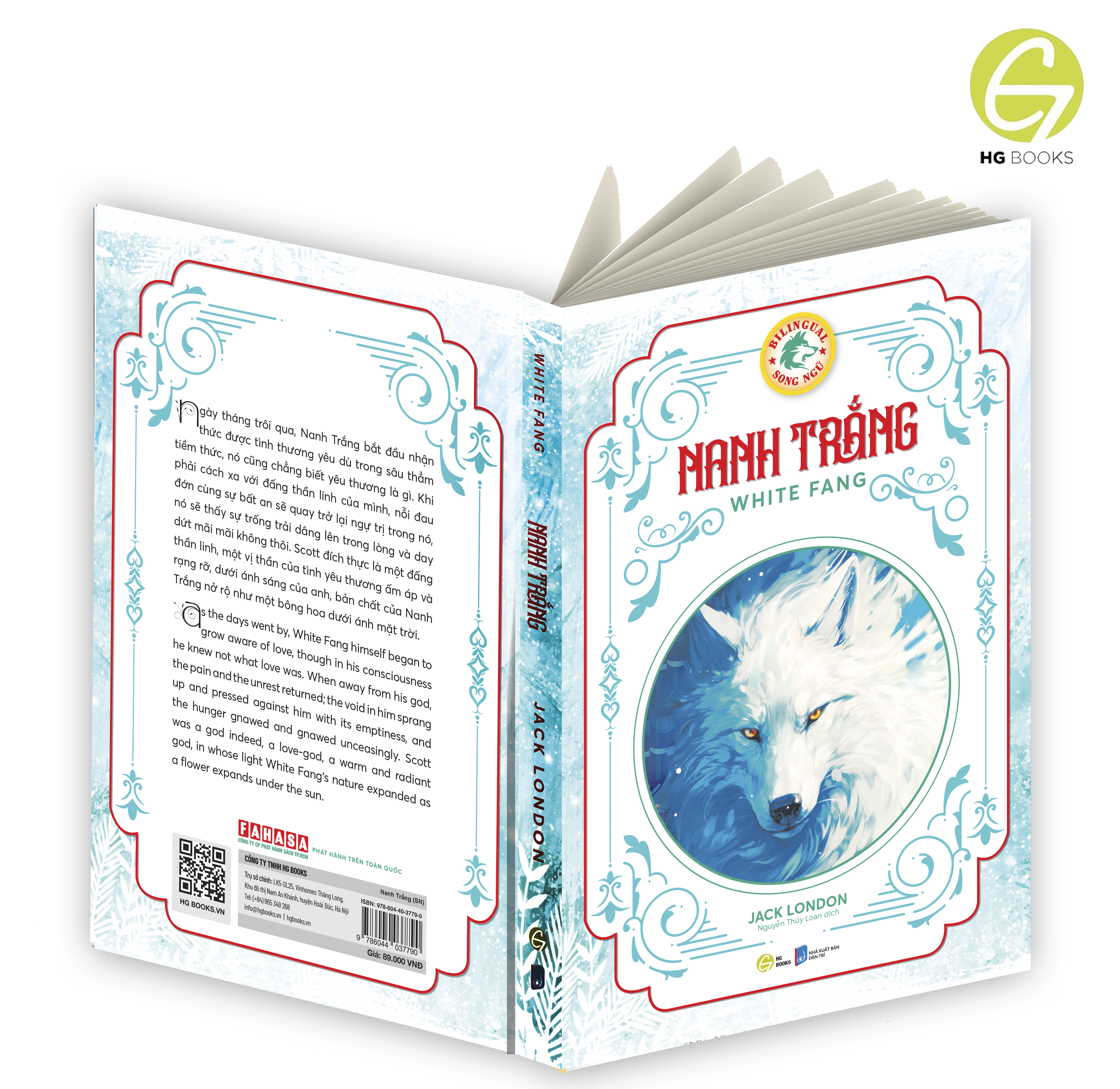 Nanh Trắng - Sách song ngữ văn học kinh điển, có note từ vựng tặng kèm file nghe - HG Books
