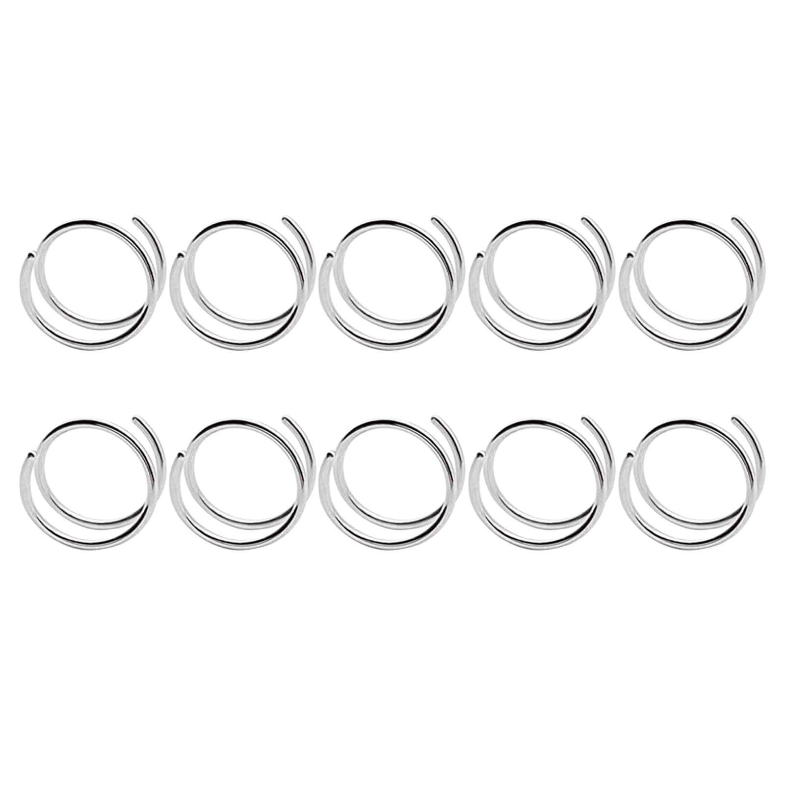 10 Count 6mm Nose Rings Spiral Nose Hoop  Birthday