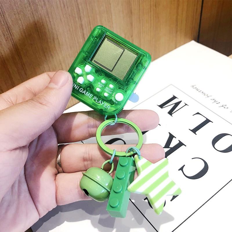 Móc Khoá Hình Máy Chơi Game Mini Siêu Cute Kèm Chuông Gió