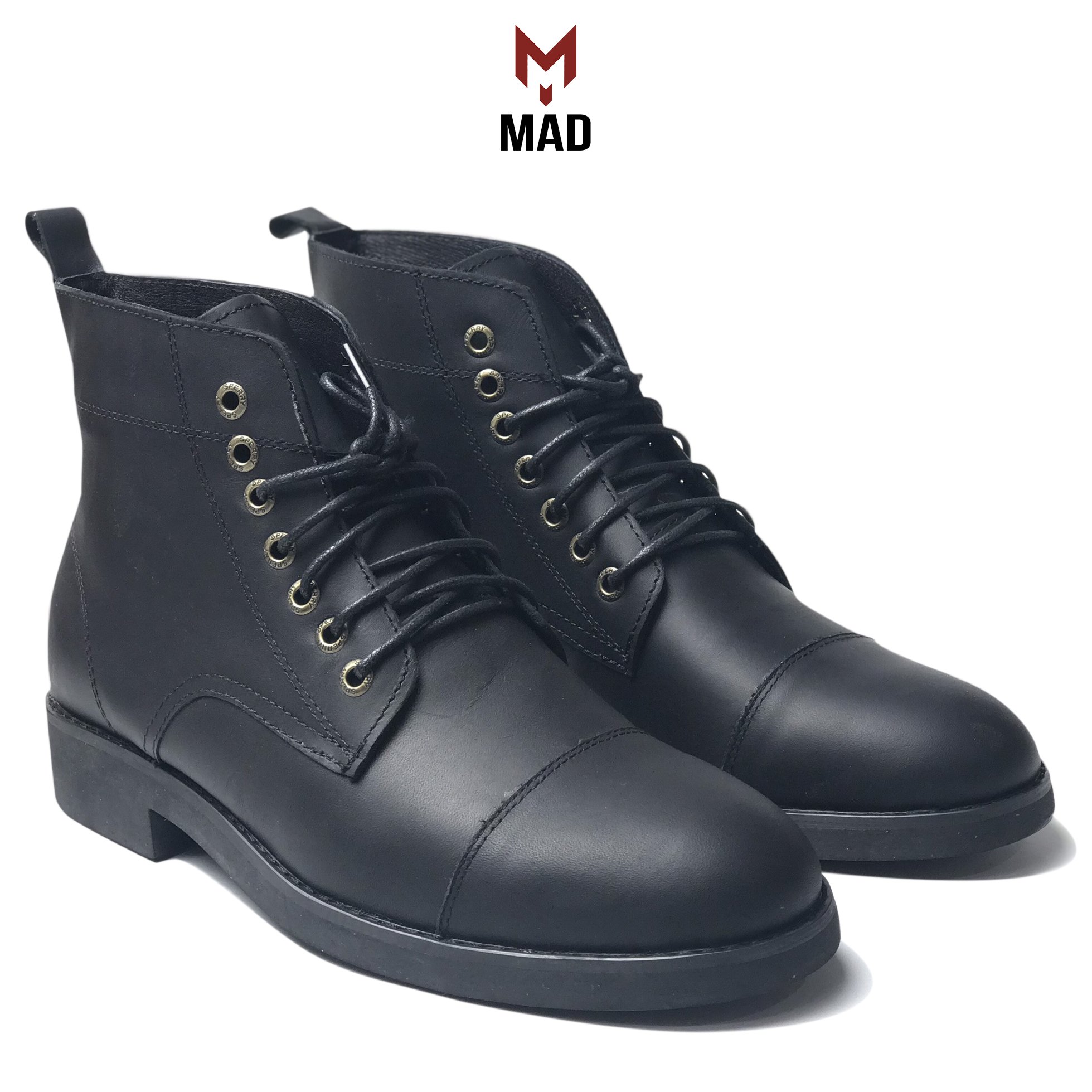 Giày cao cổ Vanguard Boots MAD Black nam da bò sáp ngựa điên cao cấp chất lượng tốt giá rẻ tại hà nội - đen - 43