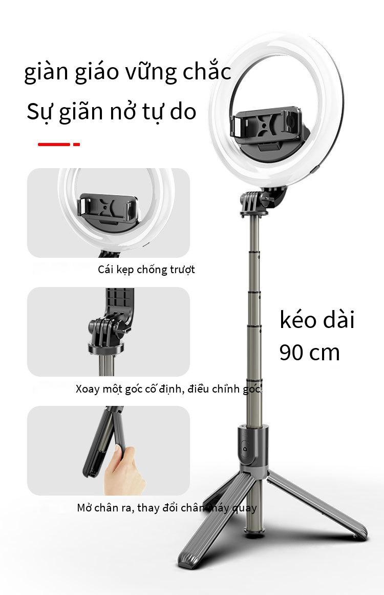 Gậy selfie lấp đầy ánh sáng tích hợp L07 mới tốt nhất với chân máy phát sóng trực tiếp điều khiển từ xa bluetooth