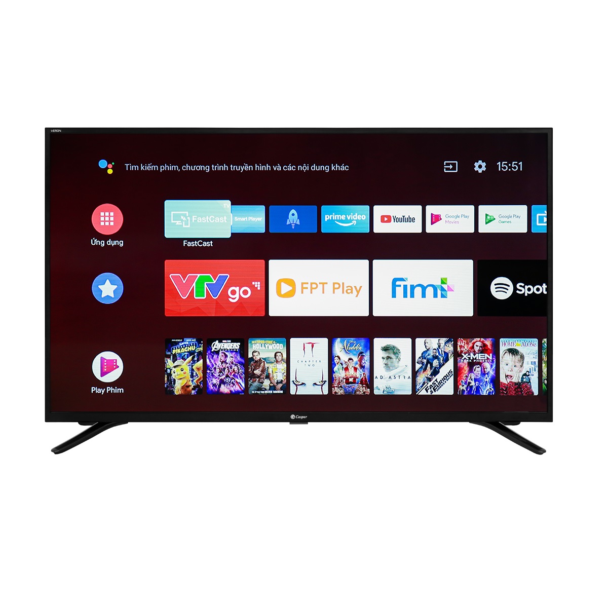 Smart Voice Tivi Casper 43 inch 43FG5100 - Giọng nói, Android 9.0, Bluetooth, Chromecast, Trợ lý Goolge - Hàng chính hãng