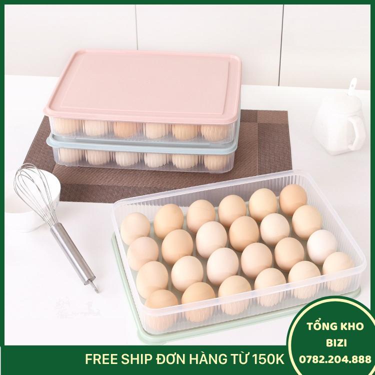 Hộp Đựng Trứng 1 Tầng 24 Quả Tiết Kiệm Diện Tích - Free Ship Toàn Quốc