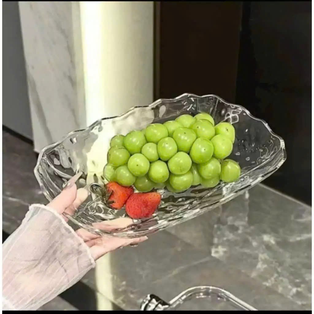 Đĩa Meka Cao Cấp Có Chân Đế Viền Ánh Kim – Khay Đựng Trái Cây- Khay Bánh KẹoTết, Hoa Quả, Decor Bàn Trà Phòng Khách - HÀNG CHÍNH HÃNG MINIIN