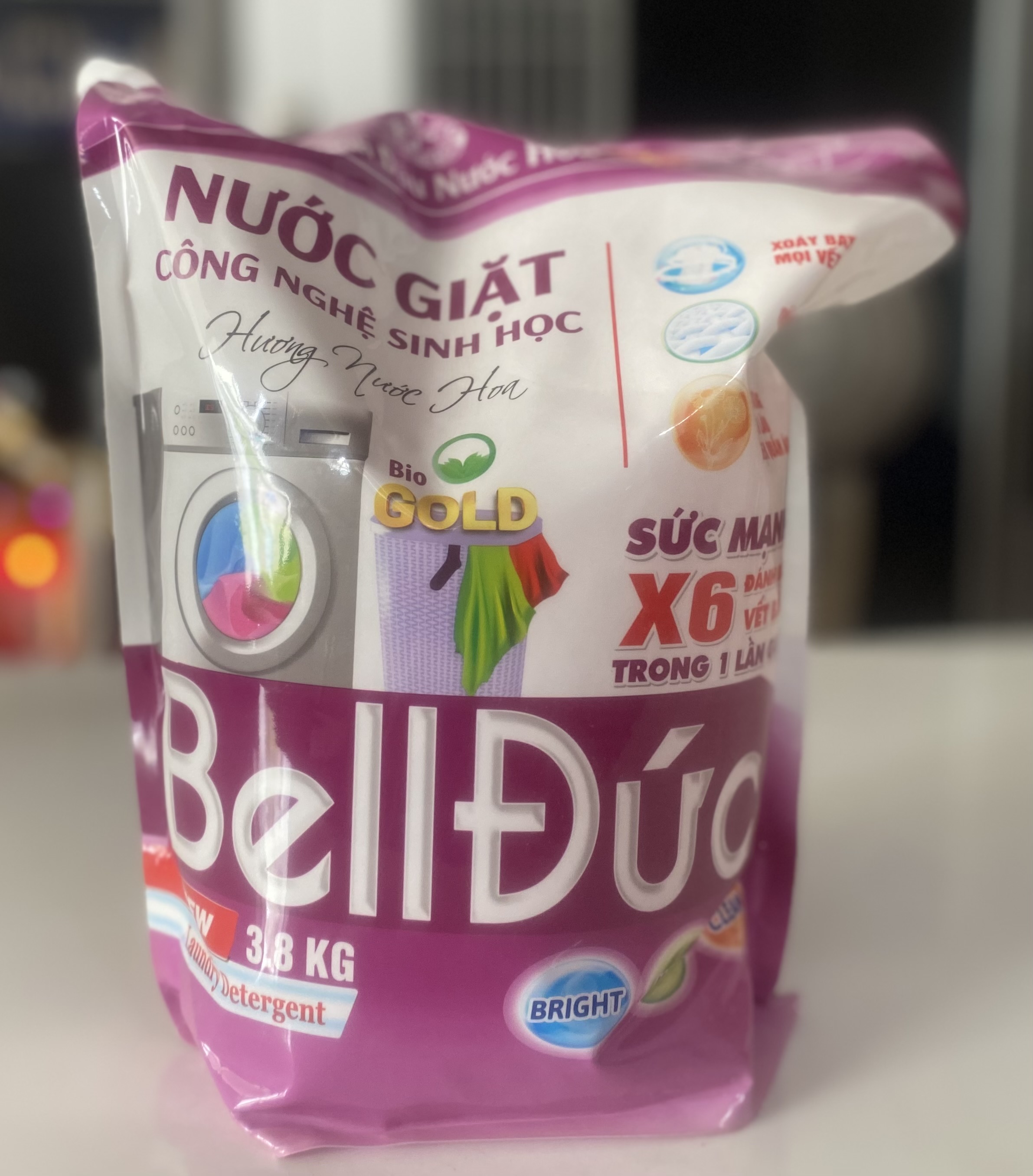 Túi nước giặt Bell Đức hương Anh Đào 3.8Kg