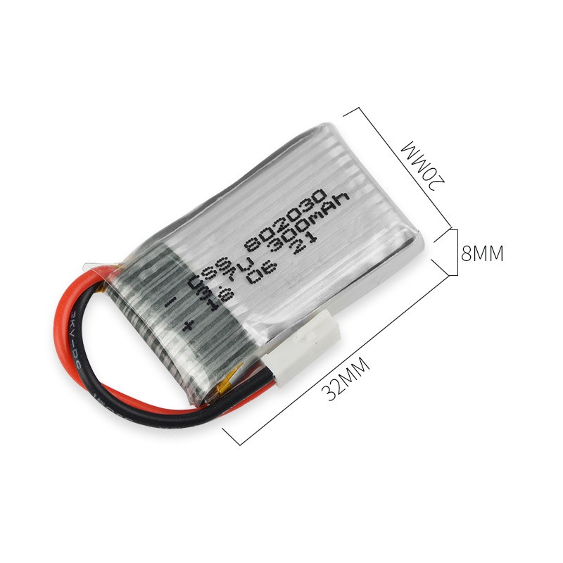 Pin sạc 3.7V 300mAh cho đĩa bay cỡ nhỏ, cỡ trung