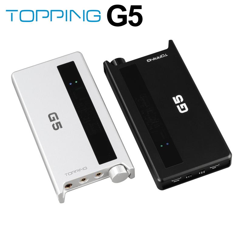TOPPING G5 Hi-res Portable DAC&Headphone Amplifier ES9068AS Bluetooth 5.1 LDAC DSD512 768kHz 4.4mm+3.5mm headphone output