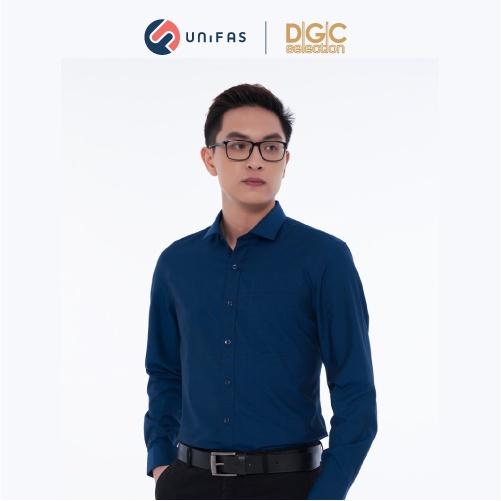 Áo sơ mi nam công sở dài tay DGC chất vải Bamboo mềm mịn, form Slim fit màu đỏ, xanh SASDCB10M