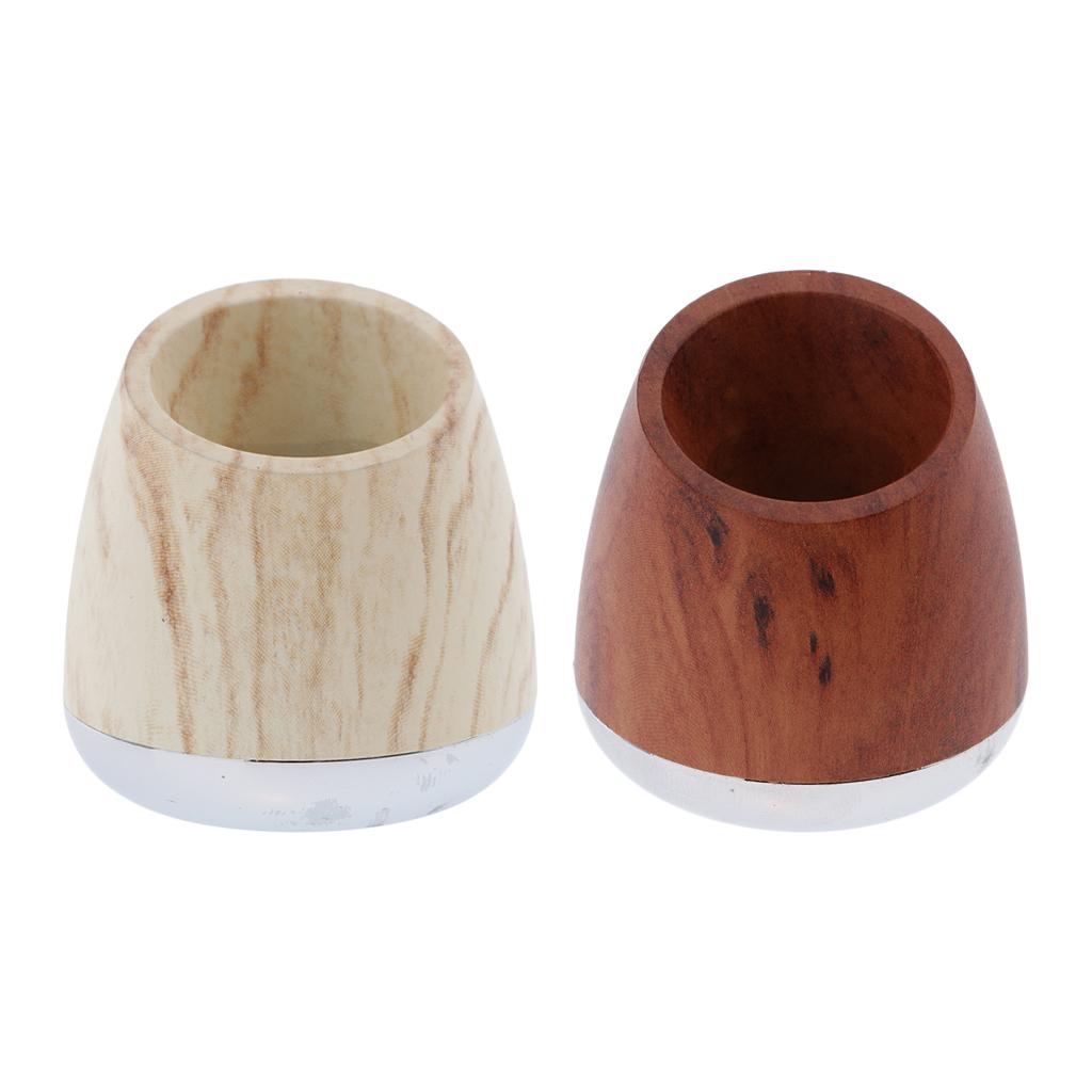 Wood Grain Mens Shaving Safety Stand Holder Support Base For Bathroom