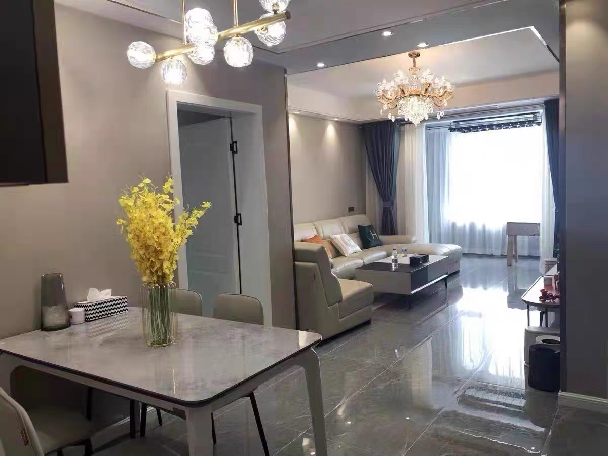 Đèn chùm trang trí, Đèn pha lê K9 CAO CẤP, Thân hợp kim mạ Vàng, TẶNG BÓNG LED ĐỔI MÀU, Ảnh công trình thực tế, Mã 5003