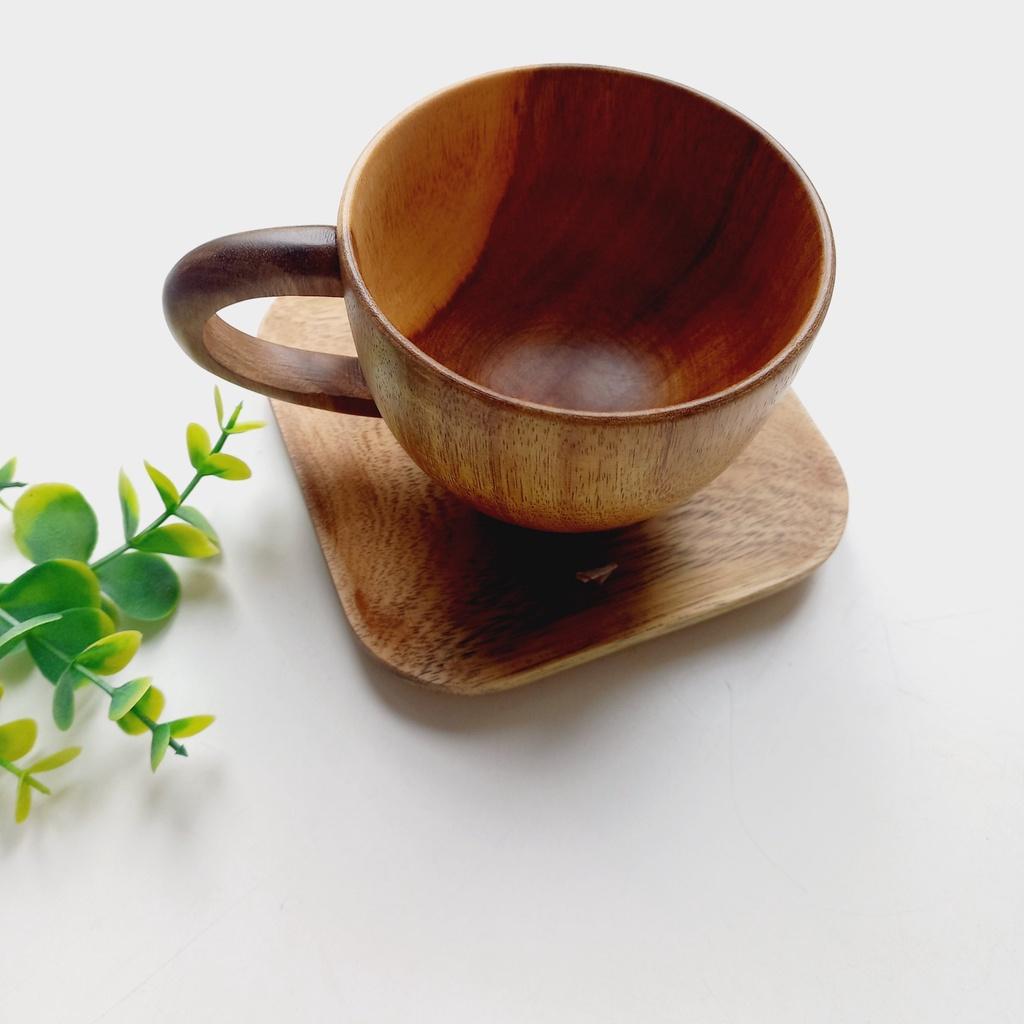 Cốc Keo To Cỡ 10x8 cm, Cốc Gỗ Tự Nhiên, Chén/Tách Trà, Nước Tinh Tế