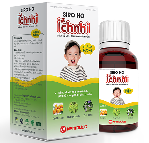 Siro ho cảm Ích Nhi không đường (90ml)