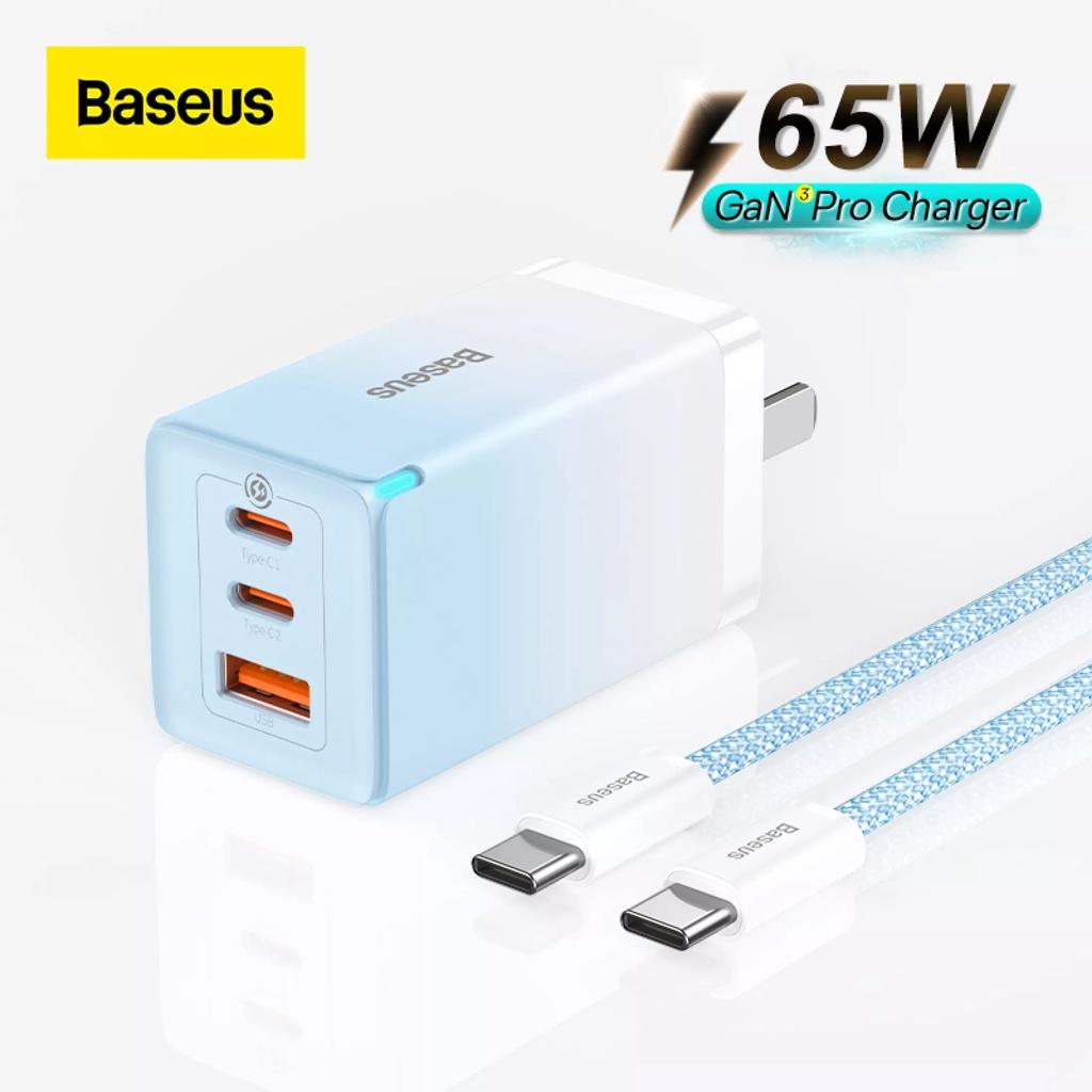 Bộ sạc nhanh Baseus GaN3 Pro Quick Charger 65W (Kèm cáp sạc C to C 100W) 2022-Hàng chính hãng