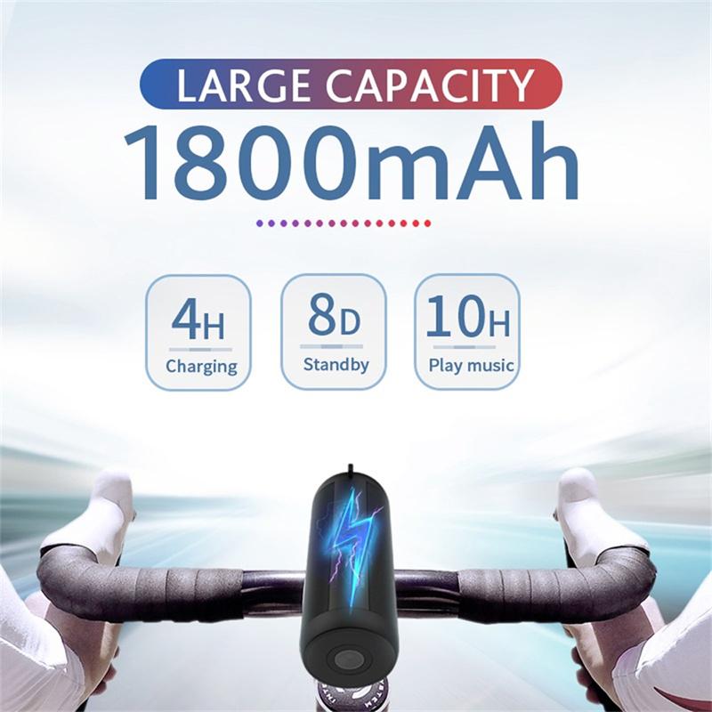 T2 Xe Đạp Loa Bluetooth Thể Thao Ngoài Trời Chống Nước Loa Không Dây Đài FM Âm Thanh Loa Di Động Có Đèn Led Color: green