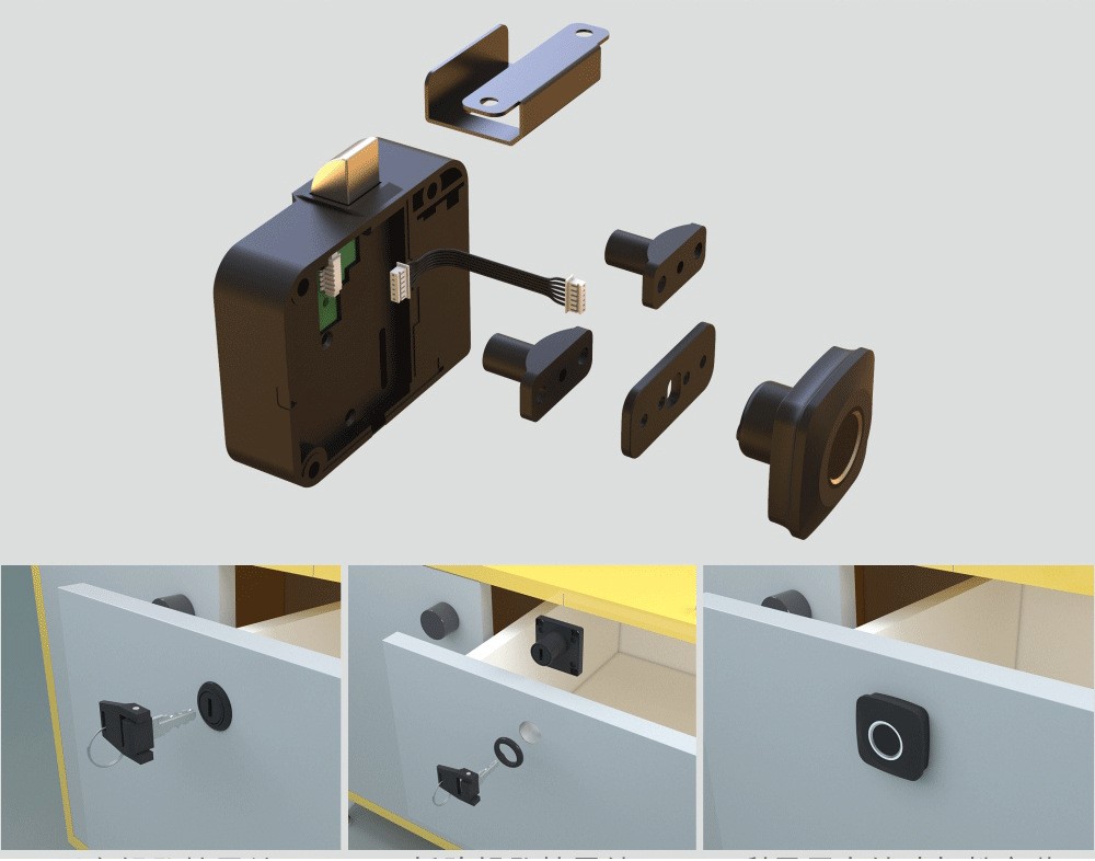 Khóa tủ vân tay/thẻ từ/mật khẩu (không cần khoan lỗ) 4 Pin AAA sử dụng đến 1 năm - TOGISMART