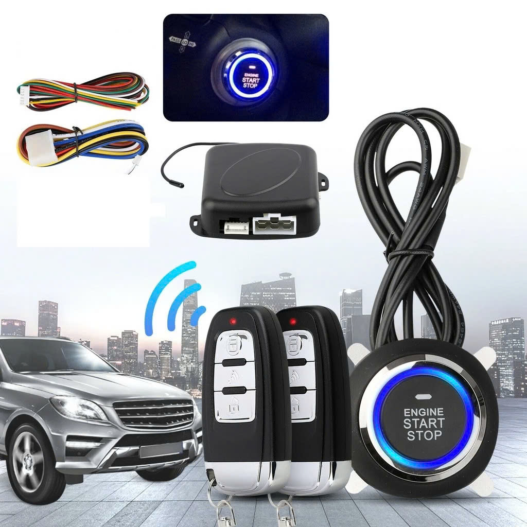 Bộ  Start/Stop Khởi Động ÔTo Từ Xa Bằng Nút Bấm – Nút Đề Nổ 1 Chạm Thông Minh Smart System Cao Cấp, ĐÈN TRANG TRÍ , ĐỒNG HỒ TREO TƯỜNG