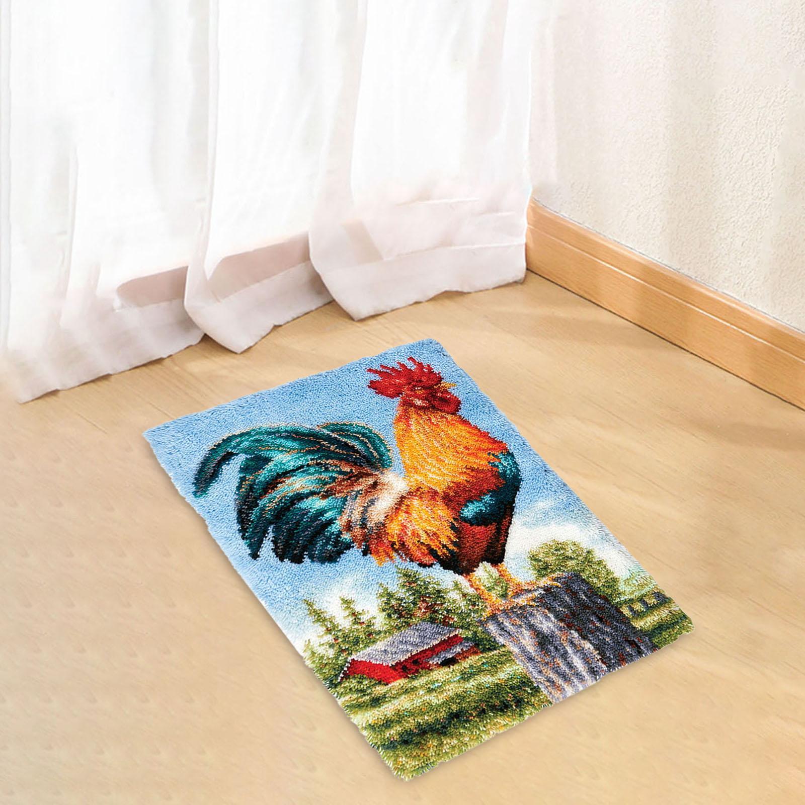 Bear Latch Hook DIY Hand Craft for Pillow Mat Cushion Carpet Rug 50x40cm