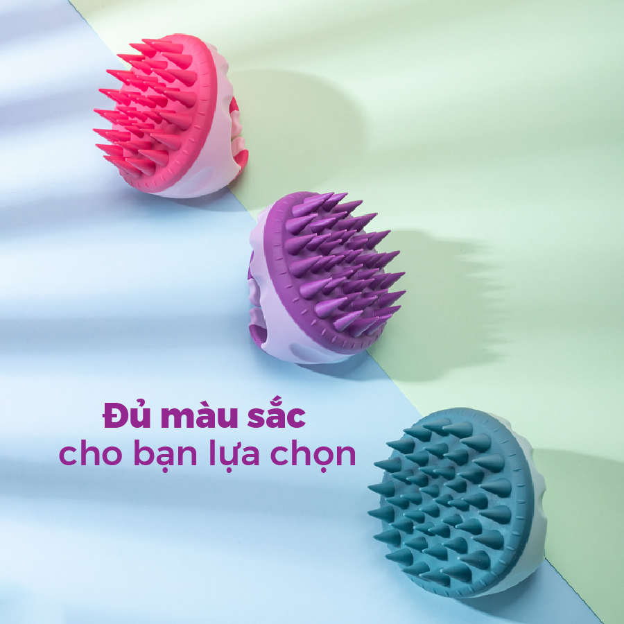 Lược gội đầu silicone Life360 LE-LGD22 - Massage da đầu, giảm ngứa, giảm gàu tăng cường tuần hoàn máu giảm gãy rụng tóc