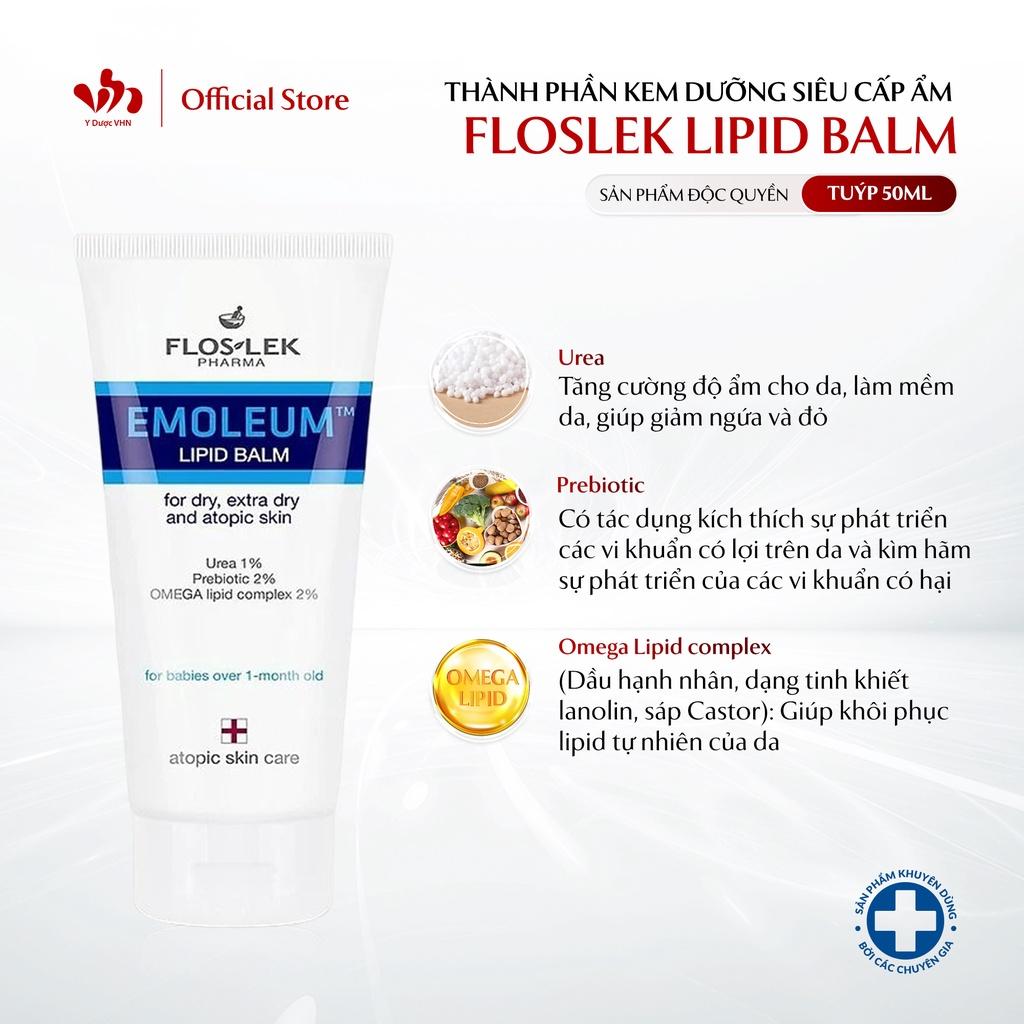 Kem Dưỡng Siêu Cấp Ẩm FLOSLEK Lipid Balm, Ngăn Ngừa Khô Và Bong Tróc, Giúp Làm Dịu, Giảm Ngứa Cho Da 50ml/Tuýp