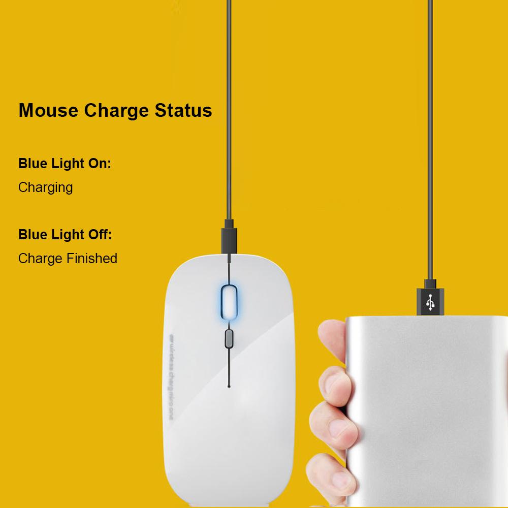 Chuột không dây sạc USB 2.4G Siêu mỏng cho Máy tính để bàn Máy tính xách tay