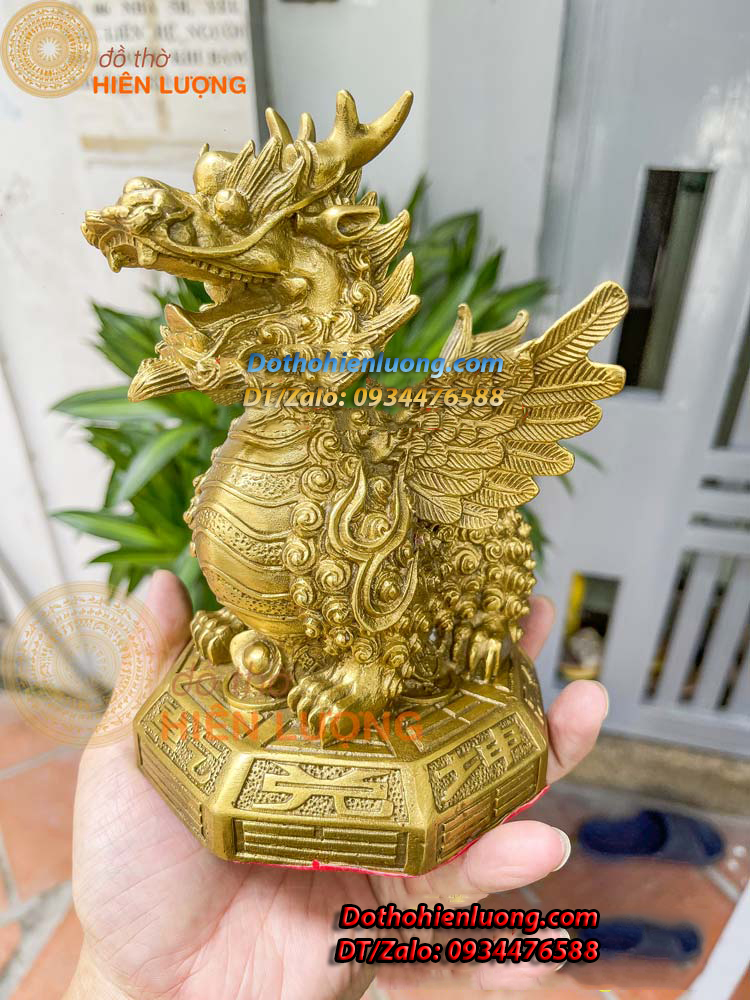 Tượng Bách Giải Đế Bát Quái Bằng Đồng Phong Thủy Kích Thước 18x15cm, Nặng 1,1Kg - Đồ Thờ Hiên Lượng