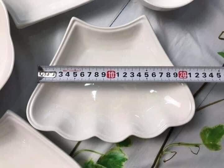 Sét bộ bát đĩa Hoa mặt trời sứ trắng cao cấp size đường kính 53,5cm