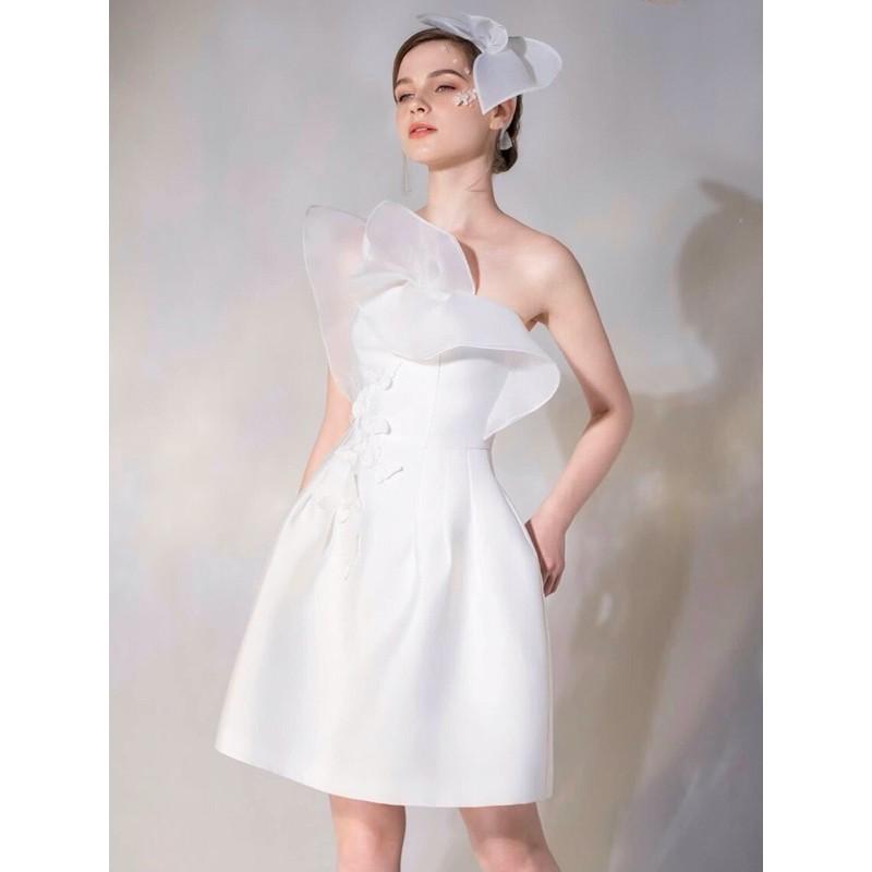 Đầm dự tiệc đầm dáng xoè đầm sang trọng đầm trắng công chúa Taffta cao cấp - MN105 - Đầm Váy Mina