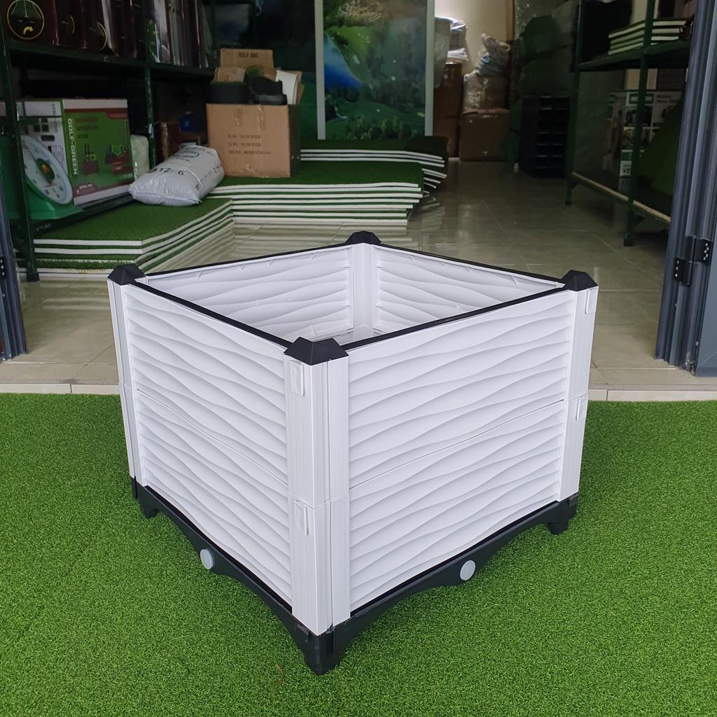Chậu nhựa lắp ghép.Kích thước 50x50 cao 39 cm.Trồng rau, hoa, cây cảnh.Bền hơn 10 năm. Sang trọng - Thẩm mỹ - Bền hơn 10 năm.Bảo hành 1 năm toàn quốc