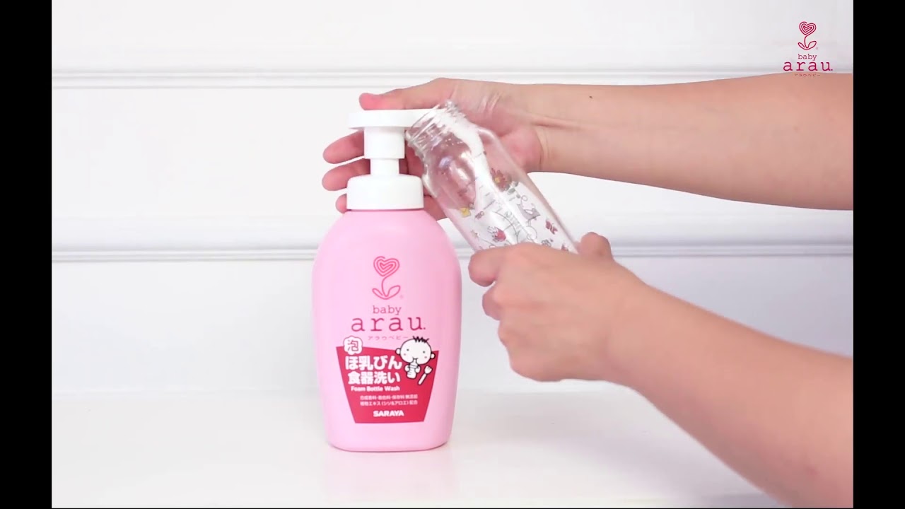 Nước rửa bình sữa Arau Baby 500ml cho bé, dung dịch rửa bình sữa Nhật Bản