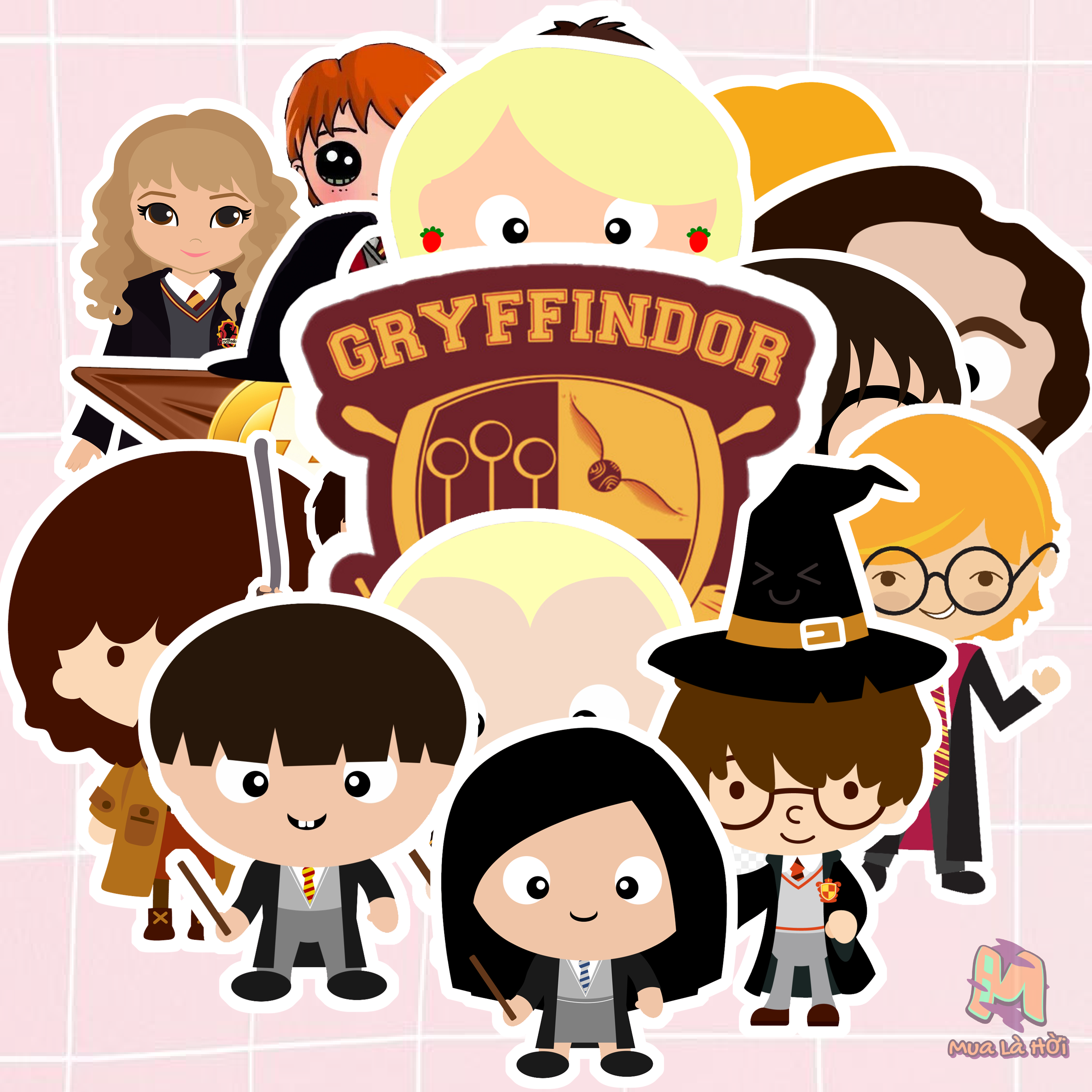 Miếng dán Stickers chủ đề Harry Potter