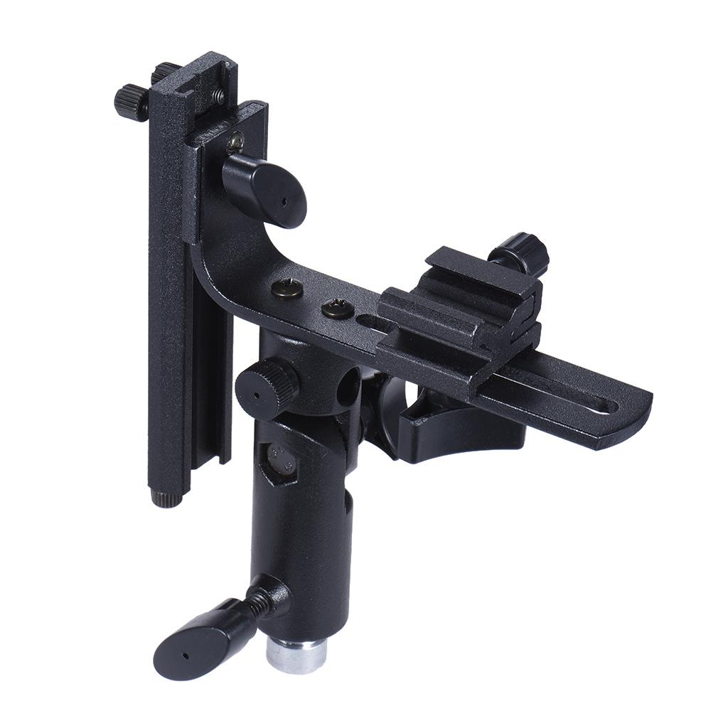 L-Bracket Speedlight Speedlite Flash Mount with Bowens Mount Adapter Cold Shoe for Softbox Reflector Beauty Dish