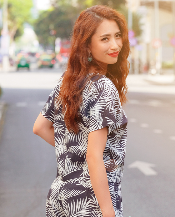 Áo Croptop Linen Palmie TOP134 Thời trang thiết kế Hity