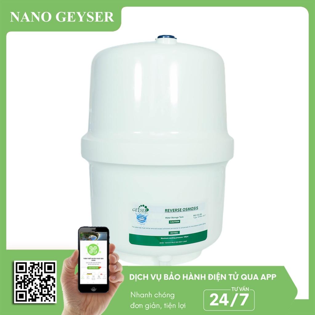 Bình áp máy lọc nước 8L Nano Geyser, Tặng van bình áp nối nhanh - Hàng Chính Hãng