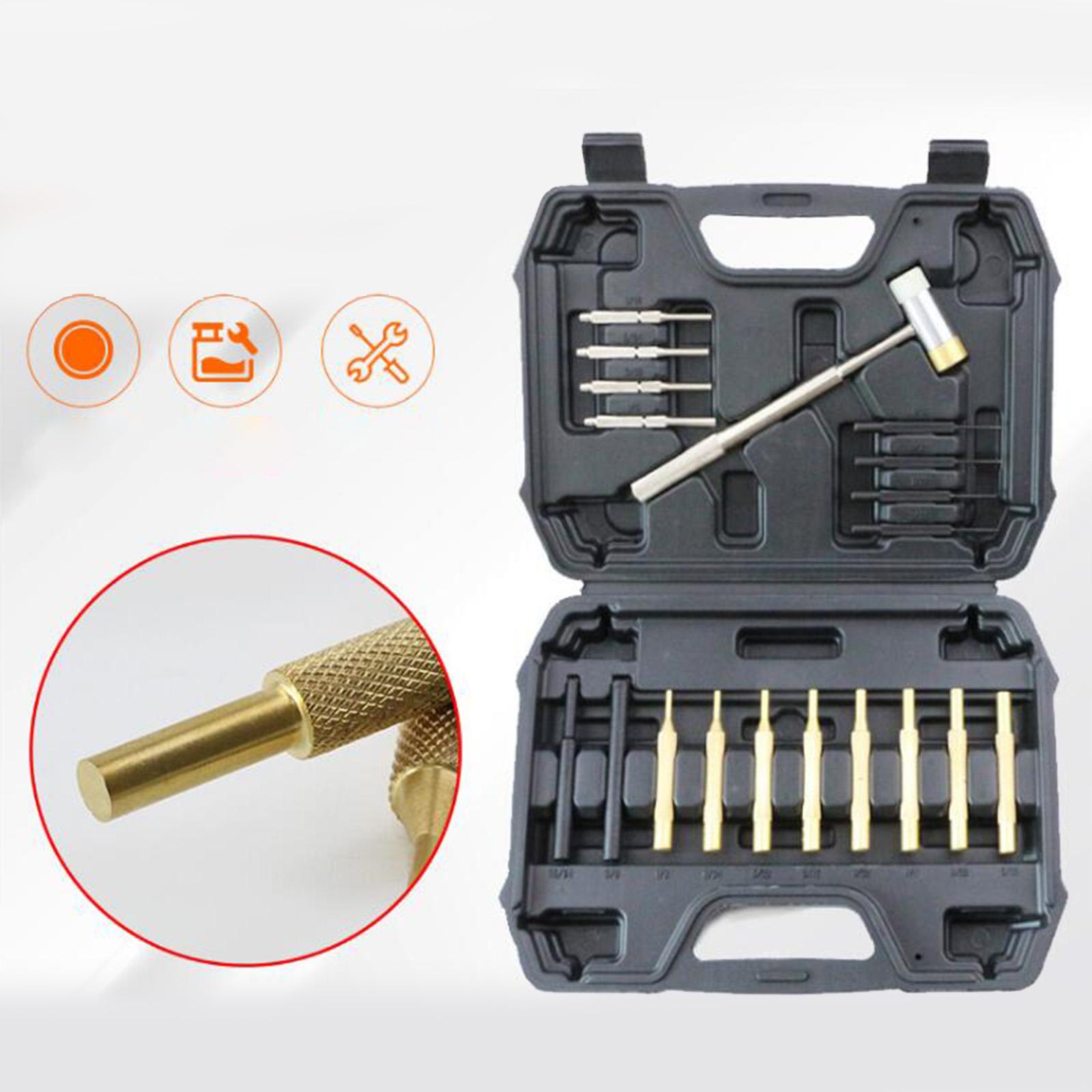 19Pieces Pin Punch Set Durable Easy and Safe to Use for Gunsmith/Repairs