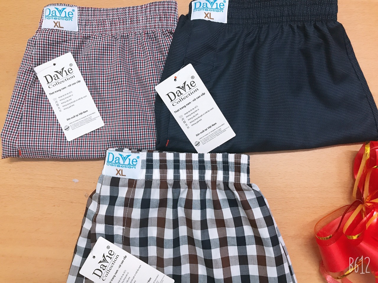 Combo 10 quần short mặc nhà nam Davie DVS01 vải kate 100% cotton màu ngẫu nhiên