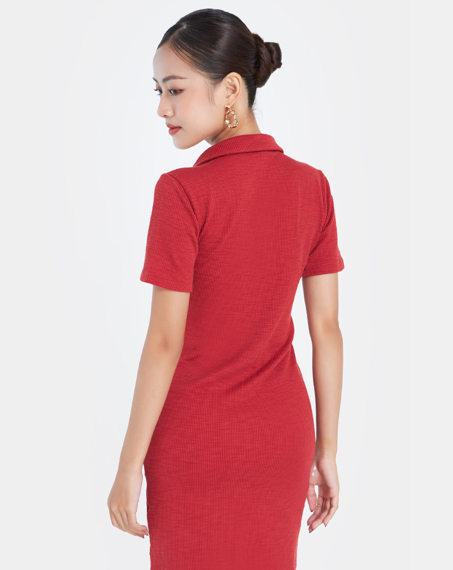 Đầm Thun Nữ Thời Trang JUNO Kiểu Dáng Cổ Sơmi JNDLU026