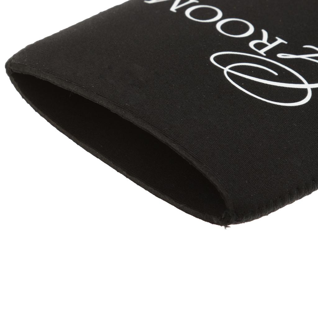 4x"Groom" Sleeve Protection Insulation Neoprene Can Cooler Black