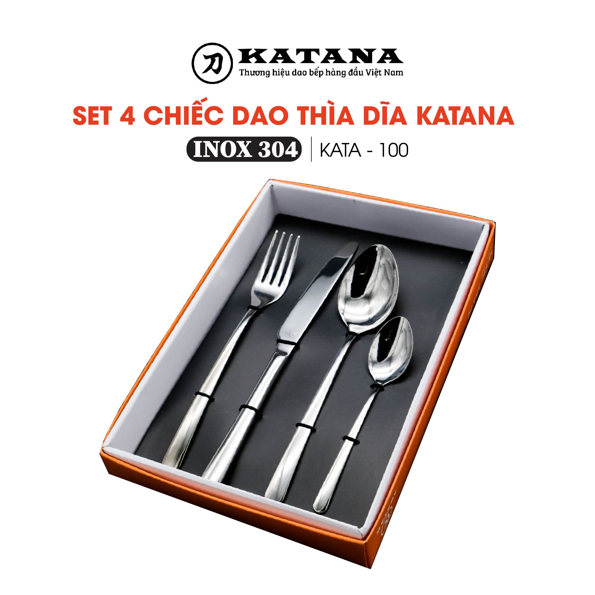 Set 4 chiếc thìa dĩa cao cấp thương hiệu KATANA - KATA100