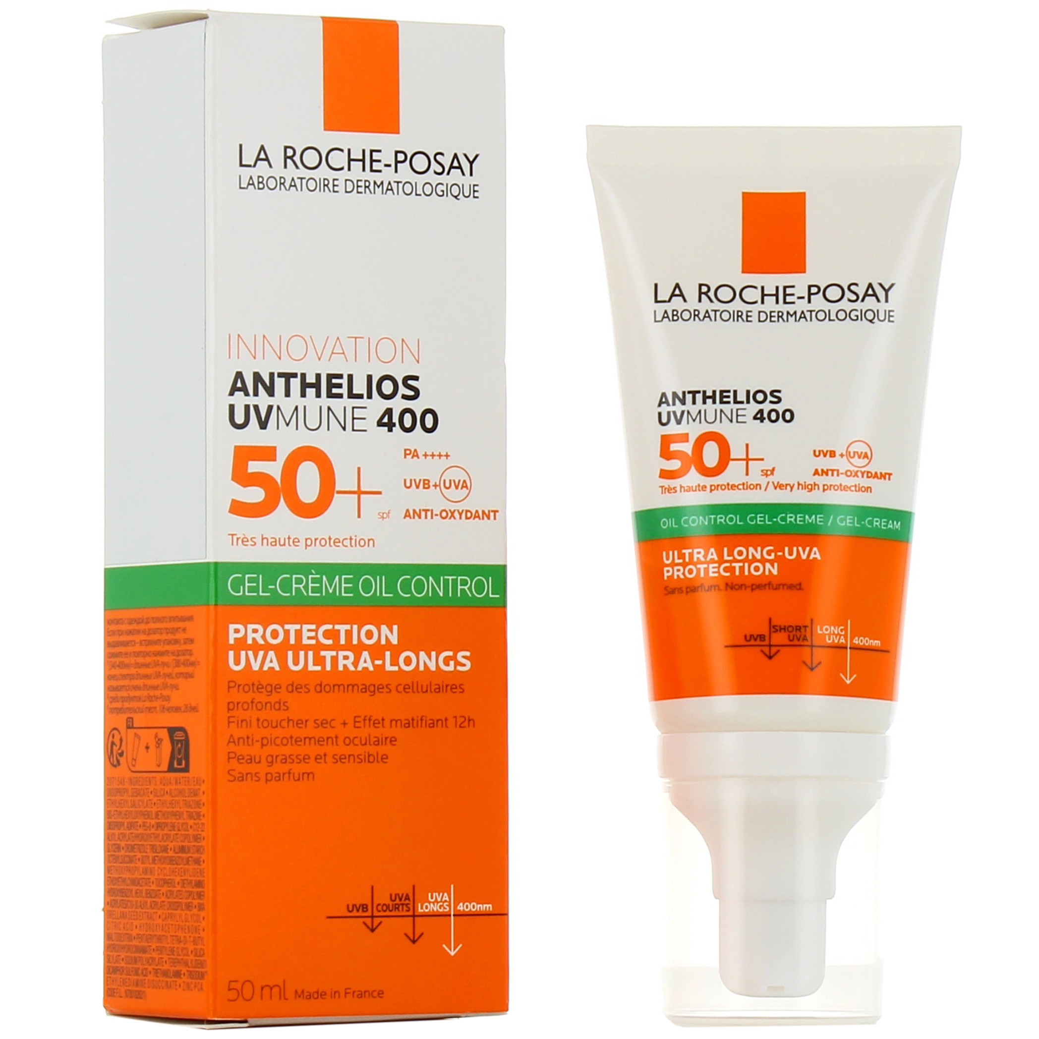 Kem chống nắng La Roche Posay Anthelios AVMUNE 400 Gel Cream SPF 50+ cho da dầu 50mL