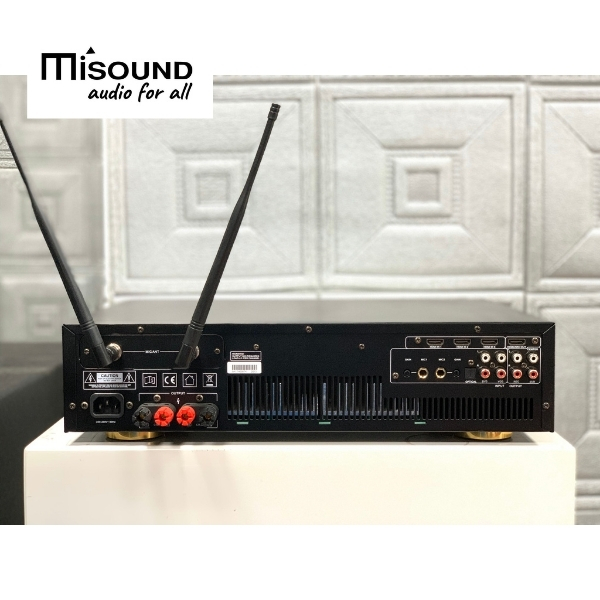 Amply Karaoke tích hợp 3 trong 1 - Misound MS100 - vang số, micro không dây - Hàng chính hãng