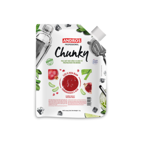 Chunky Lựu &amp; Nha Đam - Nguyên Liệu Pha Chế - ANDROS CHUNKY - 1 KG