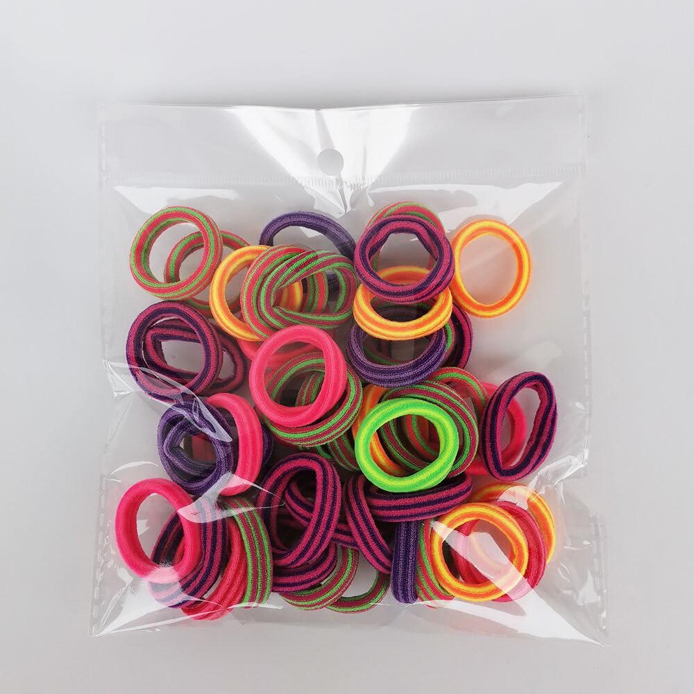 Set 50 chun tóc THUN TRƠN cho bạn gái. chun buộc tóc cho con gái xinh, dây buộc tóc đẹp và rẻ
