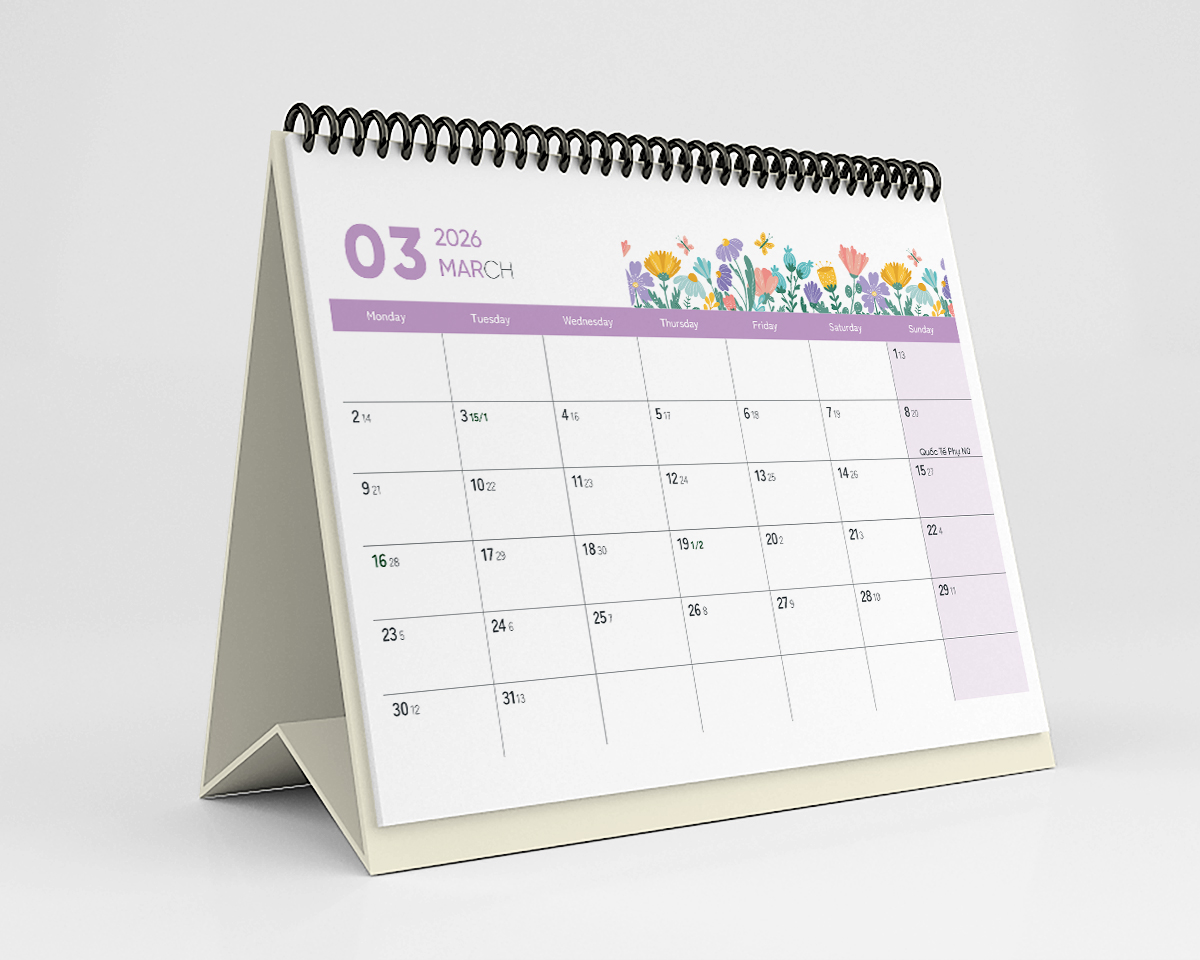 Lịch Bàn 2026 - Desk Calendar 2026 Nguyễn Trắc - Botanical & Herbs