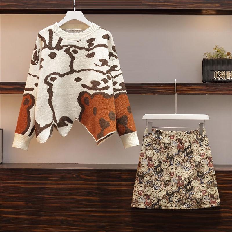Áo Sweater Dệt Kim Plus Size Cho Nữ 200 Jin Fat Sister Phong Cách Mùa Thu